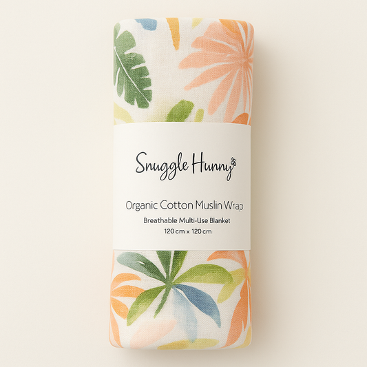SNUGGLE HUNNY - Organic Muslin Wrap | Summer Palm