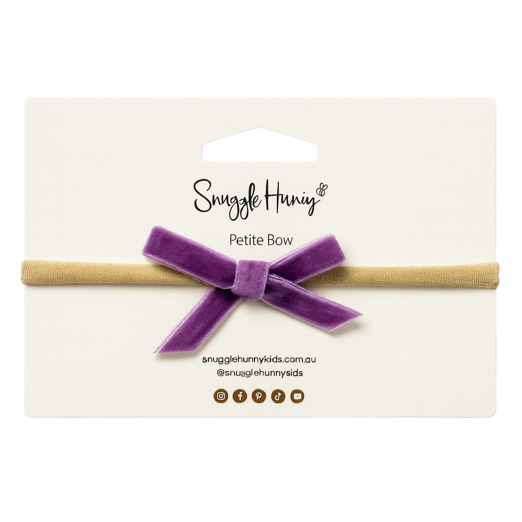 SNUGGLE HUNNY - Velvet Bow | Grape