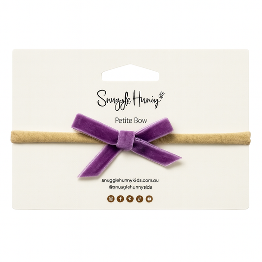 SNUGGLE HUNNY - Velvet Bow | Grape