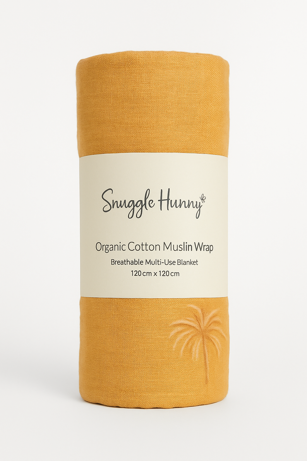 SNUGGLE HUNNY - Organic Muslin Wrap | Bronze Palm