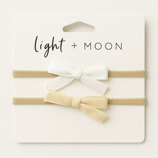 LIGHT + MOON - Velvet Headband 2pk