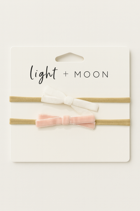 LIGHT + MOON - Velvet Headband 2pk
