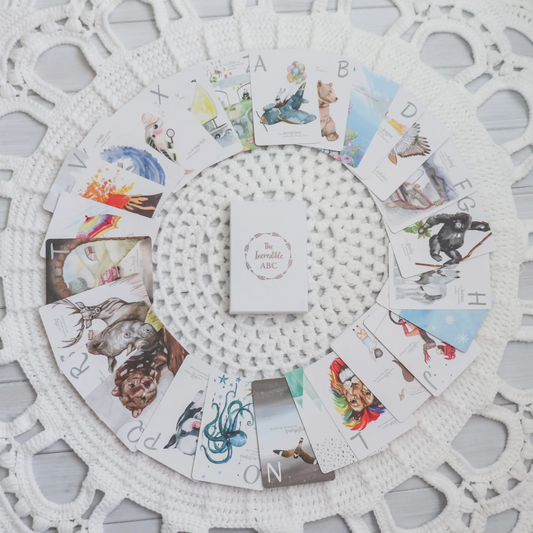 ADORED ILLUSTRATIONS - The Incredible ABC Flash Cards