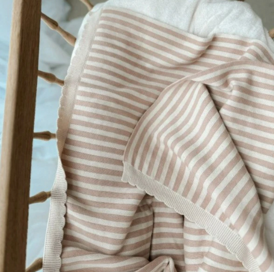 POP YA TOT - Carnival Blanket | Beige Stripe