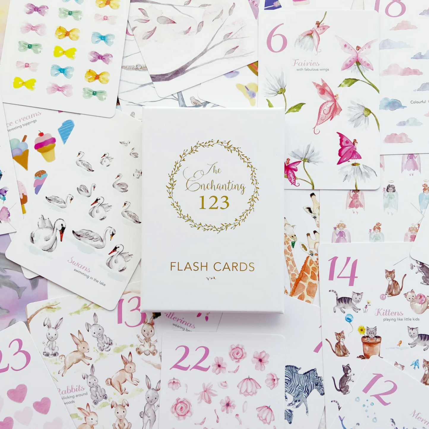ADORED ILLUSTRATIONS - The Enchanting 123 Flash Cards