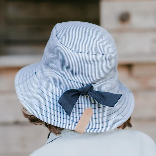 BEDHEAD HATS - 'Explorer' Kids Classic Bucket Sun Hat | Charlie/Indigo
