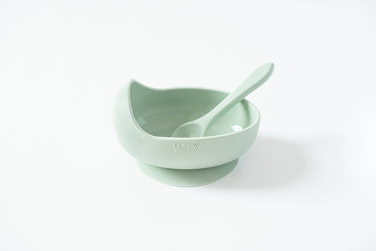 Wild Silicone Baby Bowl Set: Sage