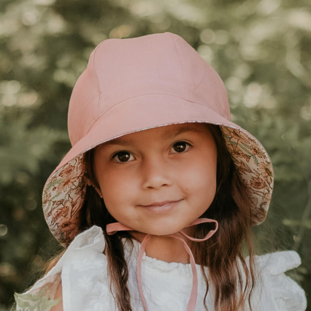 BEDHEAD HATS - 'Wanderer' Panelled Bucket Sun Hat | Poppy/Rosa