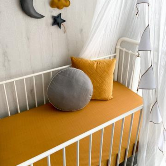 POP YA TOT - Muslin Bassinet Sheet | Golden Sun