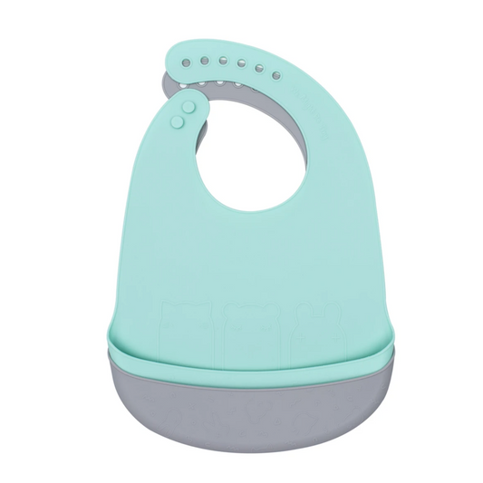 WE MIGHT BE TINY - Catchie Bib | Mint + Grey (2PK)