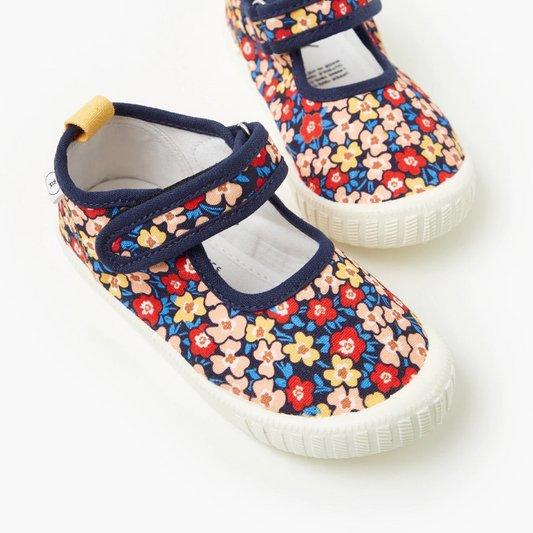 WALNUT - Play Mary Jane Canvas | Fields Navy