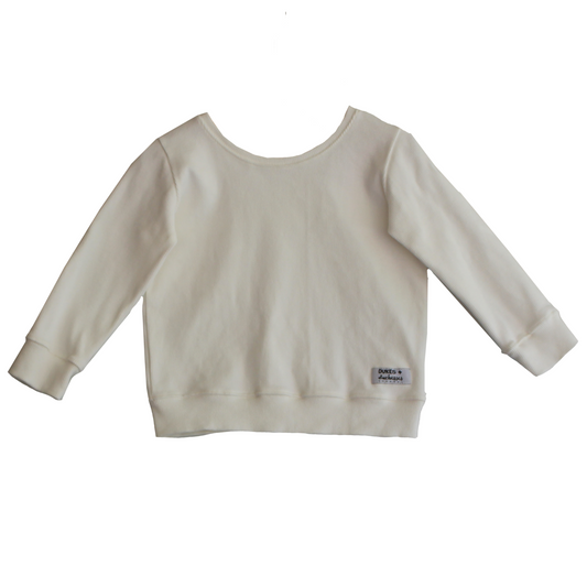 DUKES + DUCHESSES APPAREL - Long Sleeve Ribbed Top | White