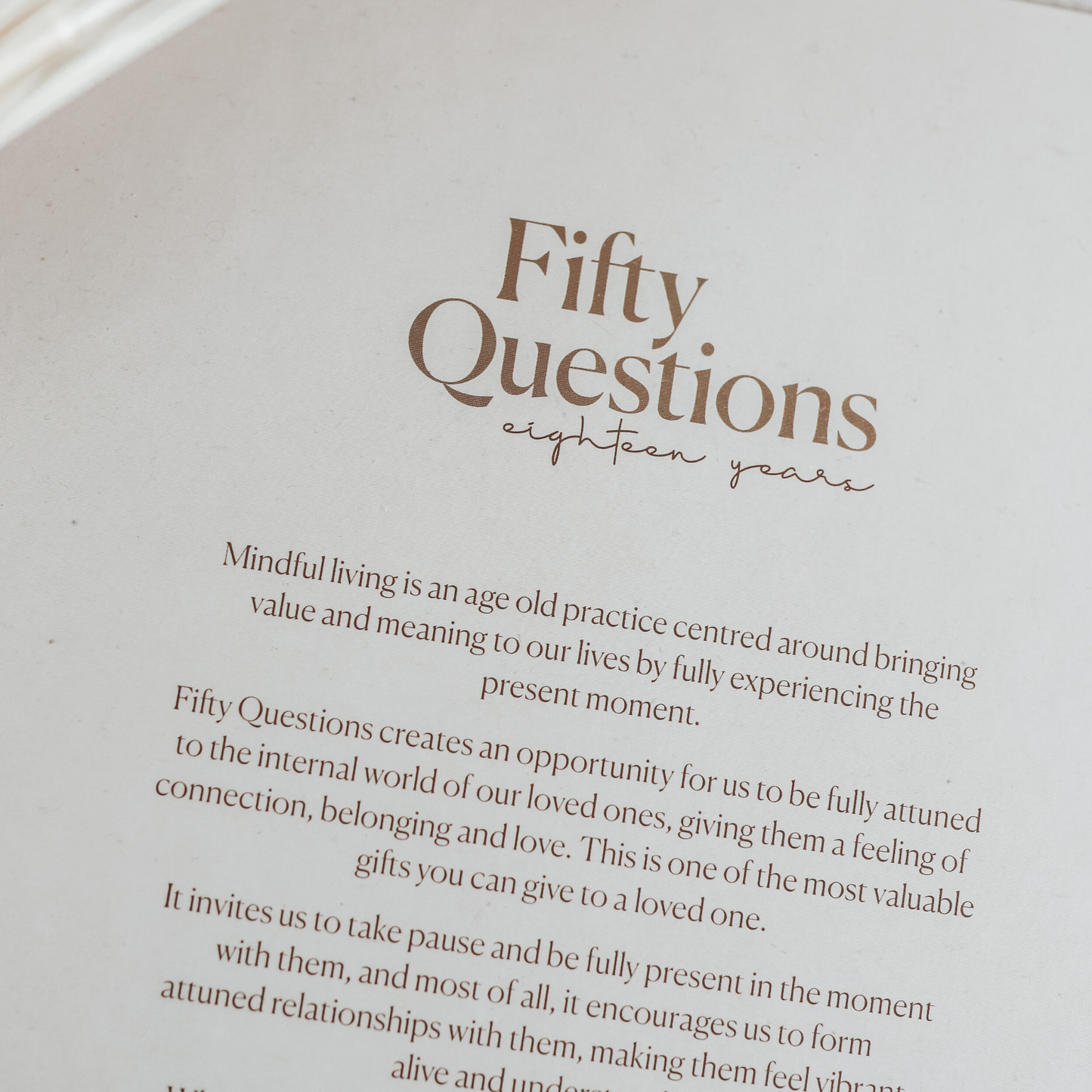 TINY LITTLE DREAMER - Fifty Questions Eighteen Years Book