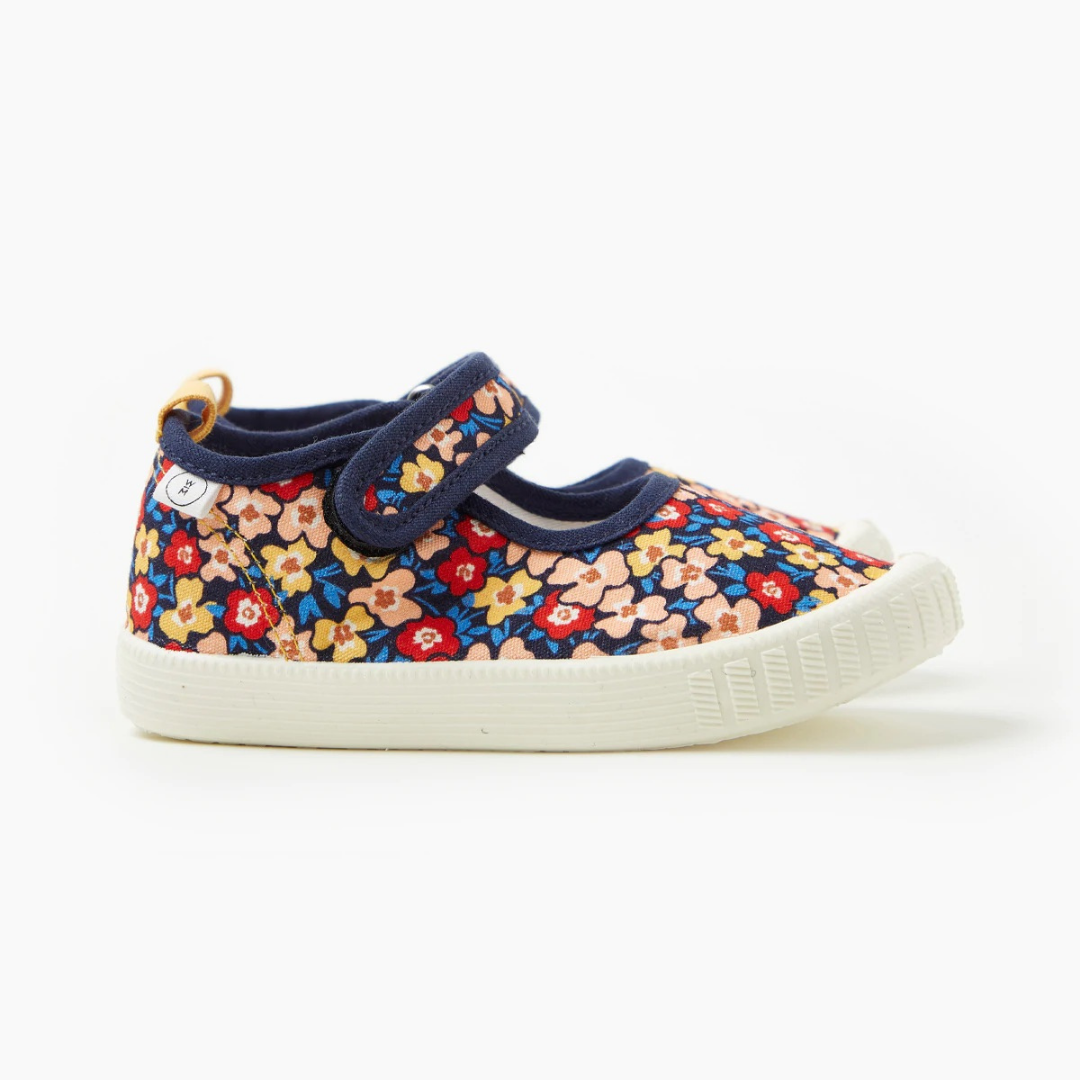 WALNUT - Play Mary Jane Canvas | Fields Navy