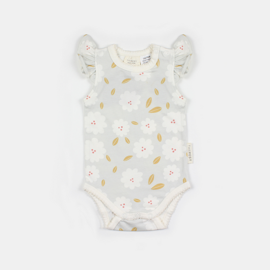 THE REST - Flutter Sleeve Bodysuit | Floral