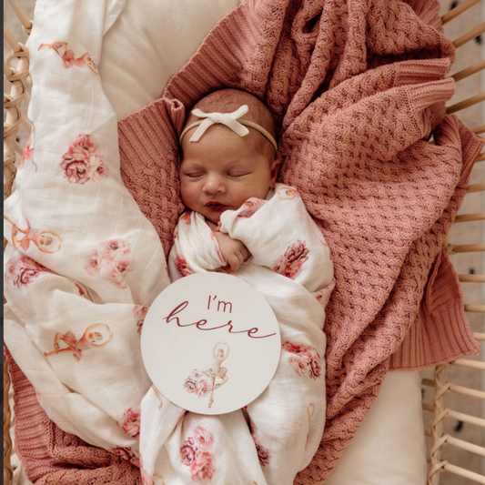 SNUGGLE HUNNY - Organic Muslin Wrap | Ballerina