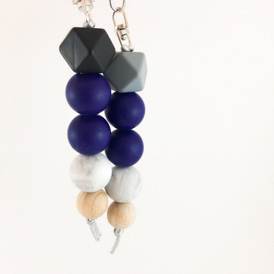 INDERA.BEADS - Silicone Keychain | Navy