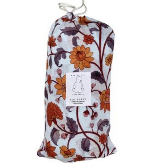 POP YA TOT - Muslin Cot Sheet | Buti Block