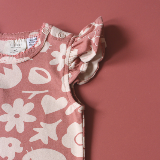 THE REST - Flutter Sleeve Bodysuit | Garden