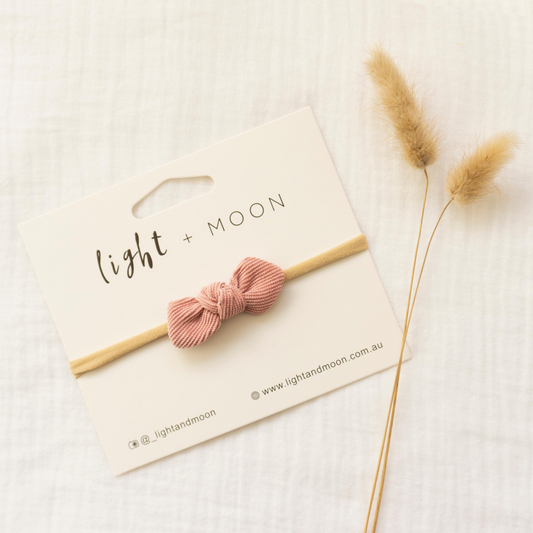 LIGHT + MOON - Mini Corduroy Bow Headband