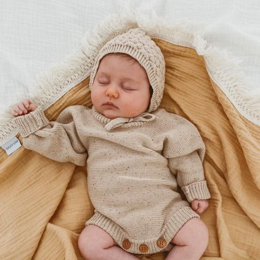 ZIGGY LOU - Fringe Swaddle | Sand