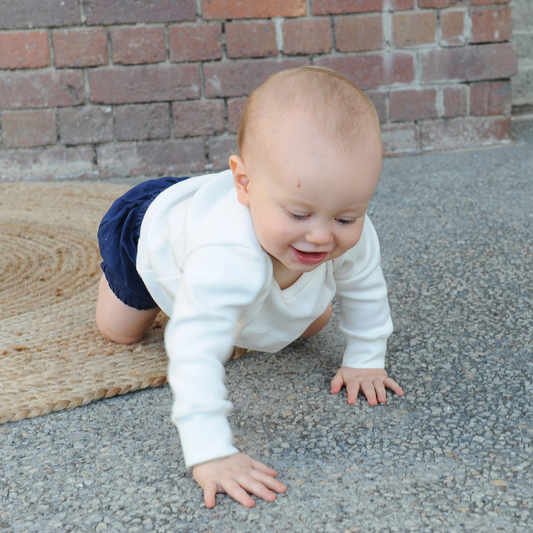DUKES + DUCHESSES APPAREL - Long Sleeve Ribbed Top | White