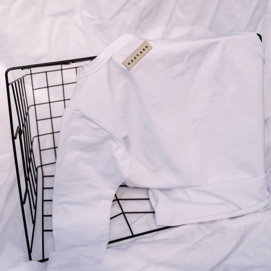 EASTAXE - Added Line Long Sleeve Tee | White