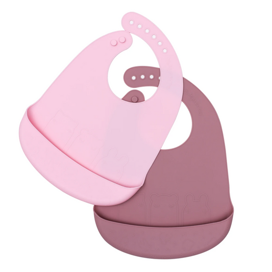 WE MIGHT BE TINY - Catchie Bib | Dusty Rose + Powder Pink (2PK)