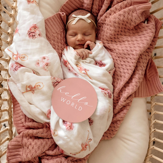 SNUGGLE HUNNY - Organic Muslin Wrap | Ballerina