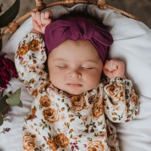 SNUGGLE HUNNY - Topknot Headband | Mulberry