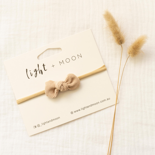 LIGHT + MOON - Mini Corduroy Bow Headband