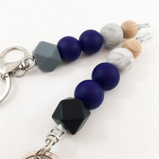 INDERA.BEADS - Silicone Keychain | Navy
