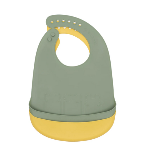 WE MIGHT BE TINY - Catchie Bib | Sage + Yellow (2PK)