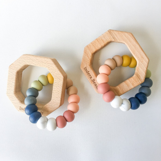 INDERA.BEADS - Rainbow Collection Octagon Teether