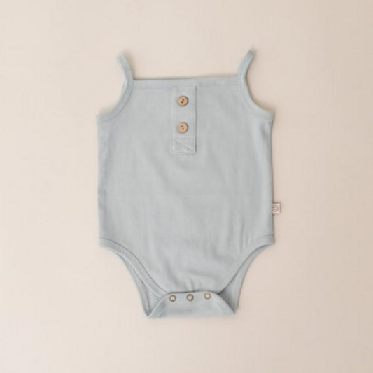 HALO & HORNS - Button Onesie | Blueberry