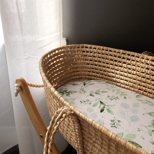 LUNA'S TREASURES - Jersey Bassinet Sheets | Evergreen