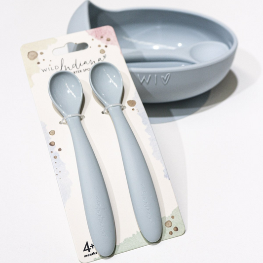WILD INDIANA - Silicone Spoon Set 2pk | Duck Egg Blue