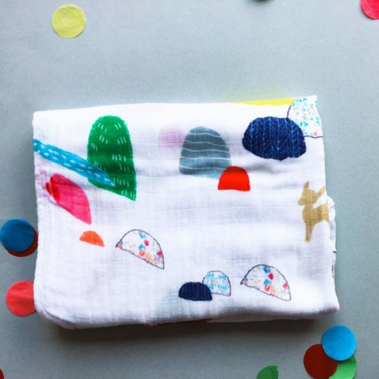 SUKI MCMASTER - XL Bamboo Muslin Swaddle | Deer