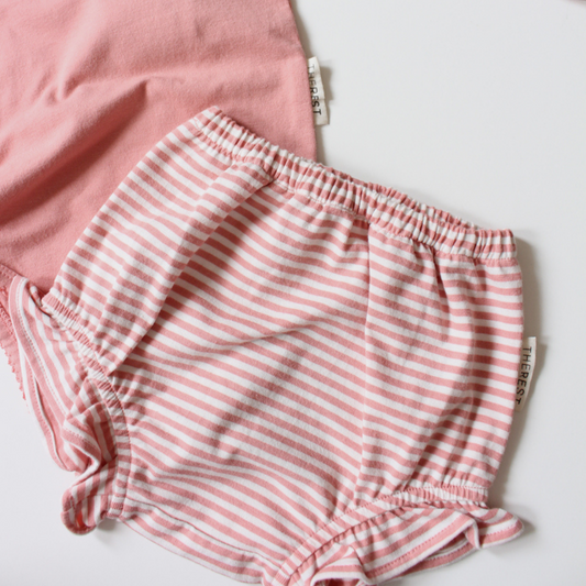 THE REST - Frill Bloomers | Clay Stripe