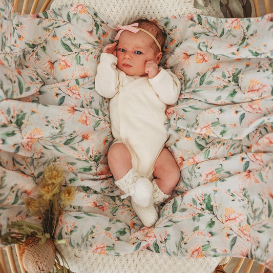 SNUGGLE HUNNY - Organic Muslin Wrap | Wattle