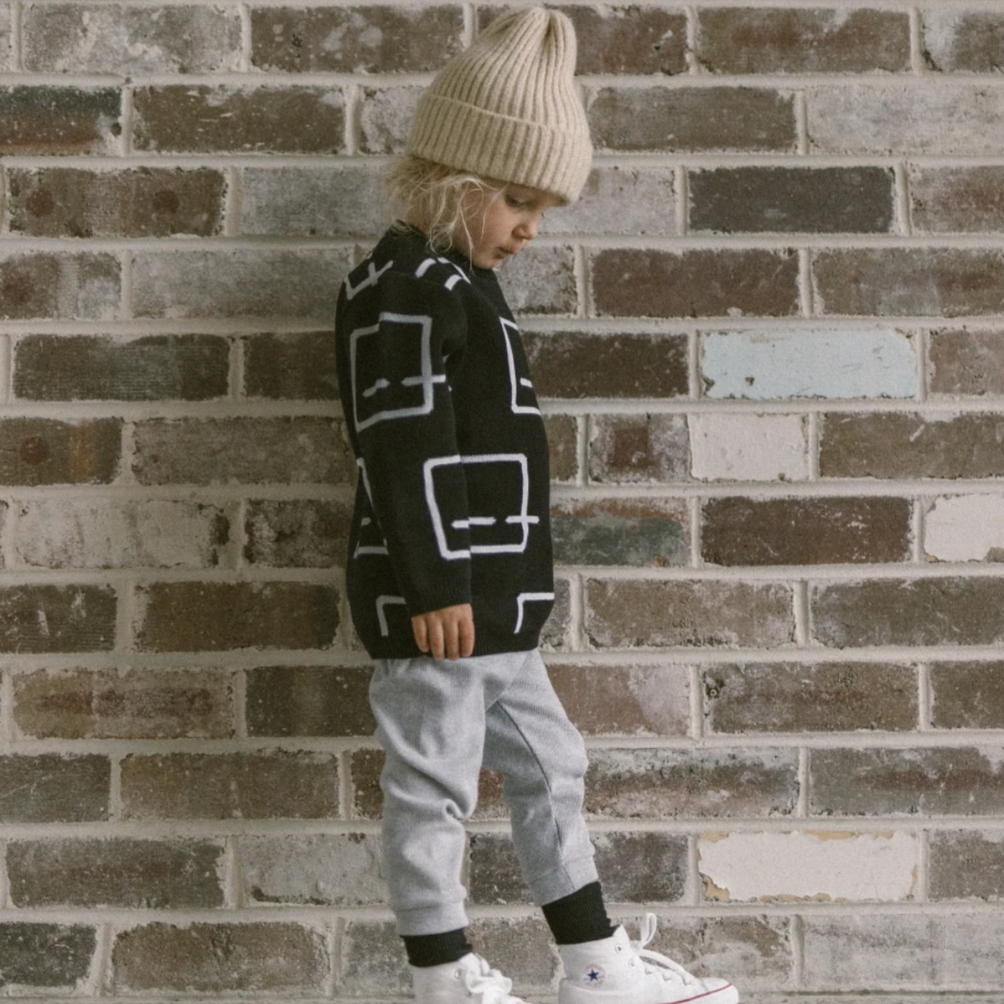 EASTAXE - Signature Ribbed Tights | Light Grey