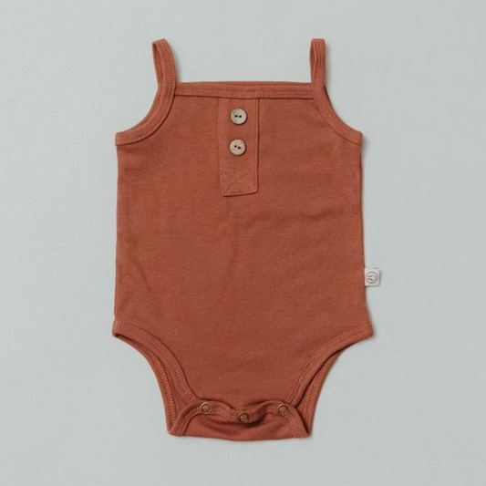 HALO & HORNS - Button Onesie | Raspberry