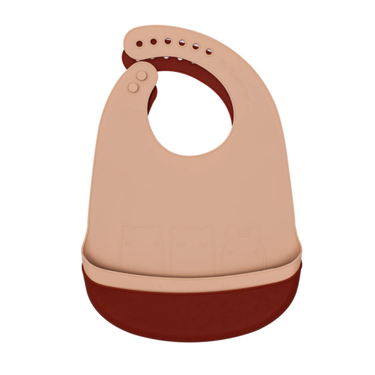 WE MIGHT BE TINY - Catchie Bib | Rust + Beige (2PK)