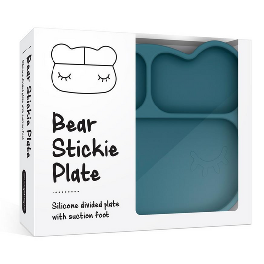 WE MIGHT BE TINY - Bear Stickie Plate | Blue Dusk