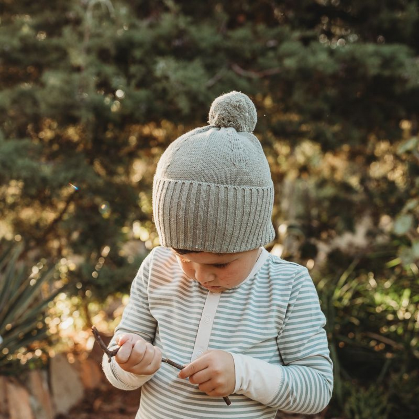 THE REST - Speckle Knit Beanie | Olive