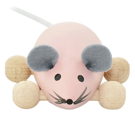 HAPPY GO DUCKY - Wooden Push Along Mouse - Daphne