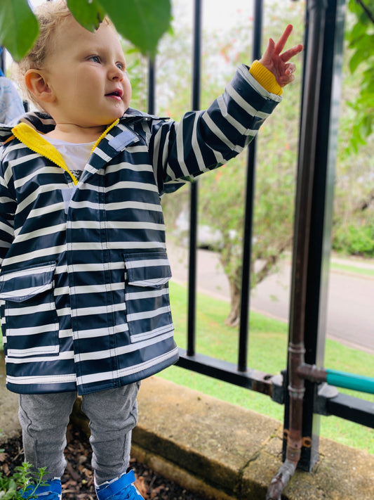 KORANGO - Striped Raincoat | Blue