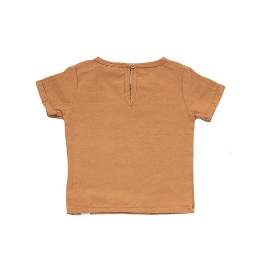 BOBBY G - Boxy linen Tee | Tan