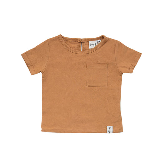 BOBBY G - Boxy linen Tee | Tan