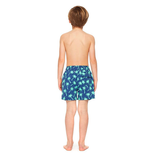 TOM & TEDDY - Boys Navy & Spring Green Palms